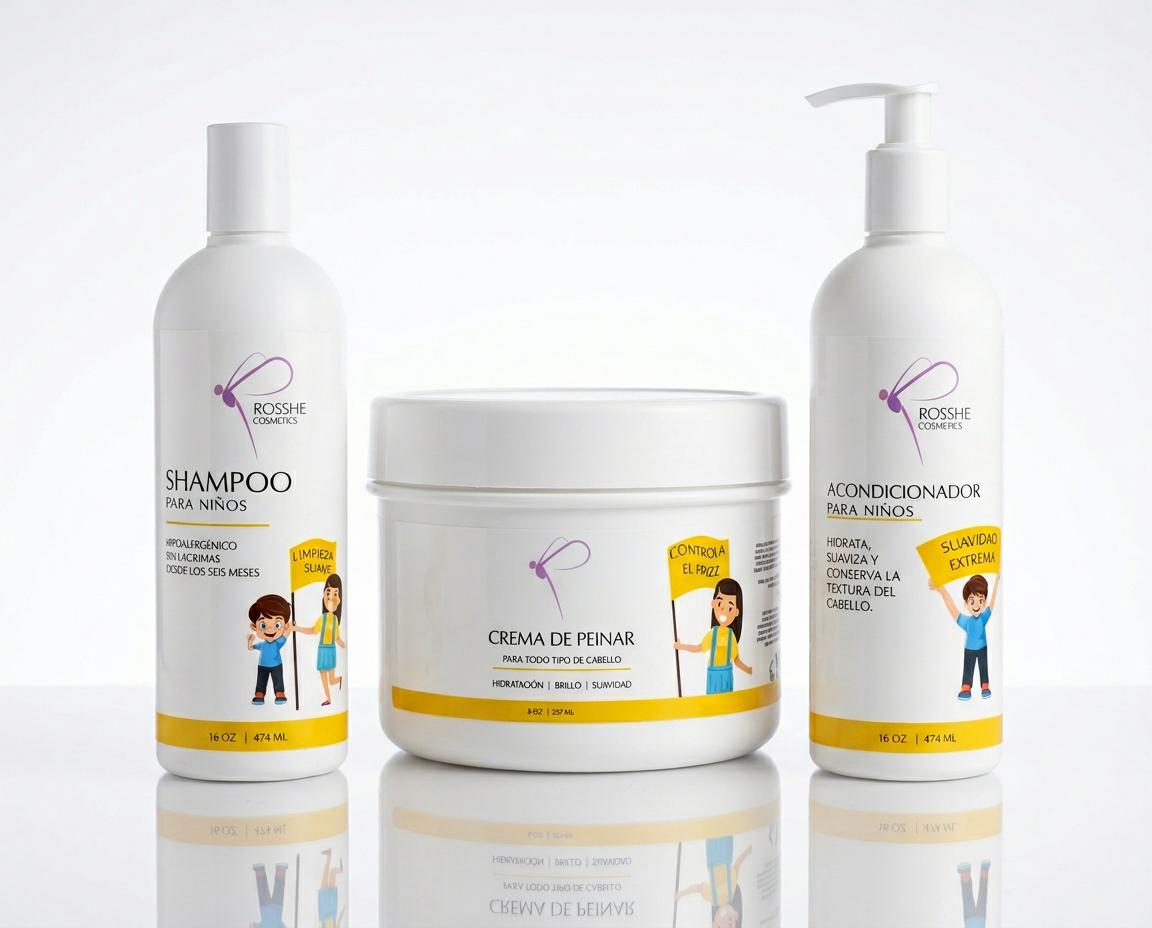 Kit Cosmetico Capilar Para Niños | Limpieza Suave, Hidratación y Control del Frizz
