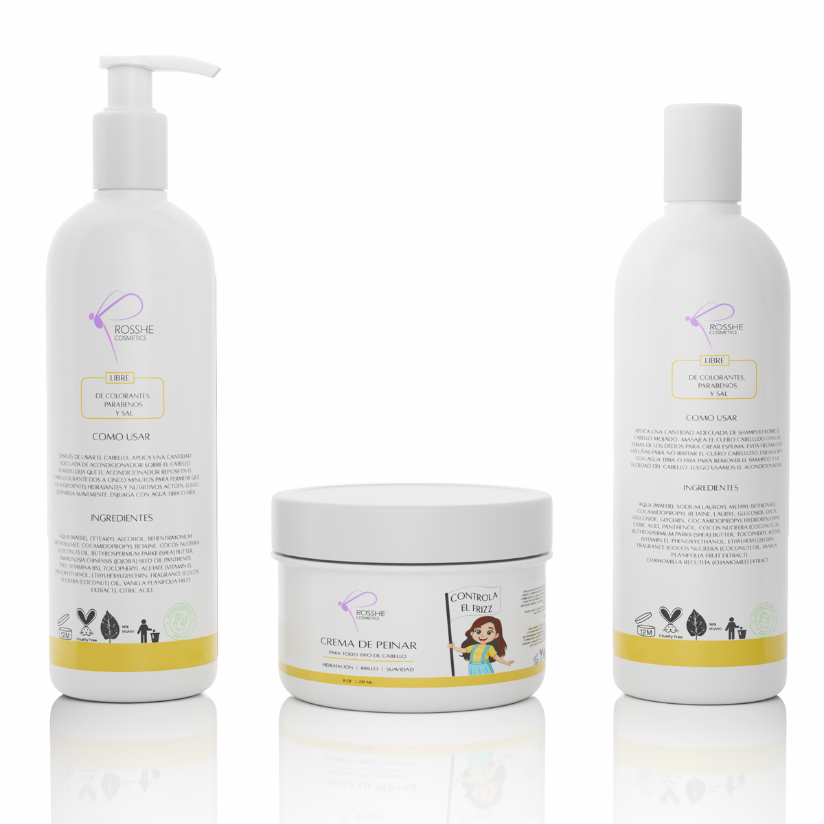 Kit  Cosmetico Capilar Para Niños  | Limpieza Suave, Hidratación y Control del Frizz