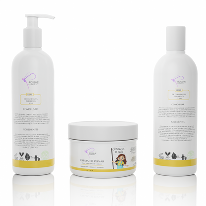 Kit  Cosmetico Capilar Para Niños  | Limpieza Suave, Hidratación y Control del Frizz