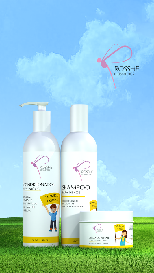 Kit  Cosmetico Capilar Para Niños  | Limpieza Suave, Hidratación y Control del Frizz